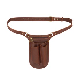 TOURBON Genuine Leather Garden Tool Belt for Men Women Gandening Pouch Florist Organizer Gardener Bag