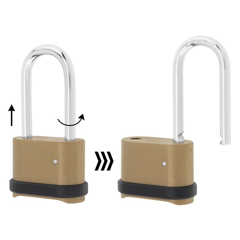 HOJLKLD 4 Digit Combination Lock, Heavy Duty Combination Padlock with