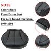NLQR Front Driver Bottom Replacement Seat Cover Black Microfiber Leather