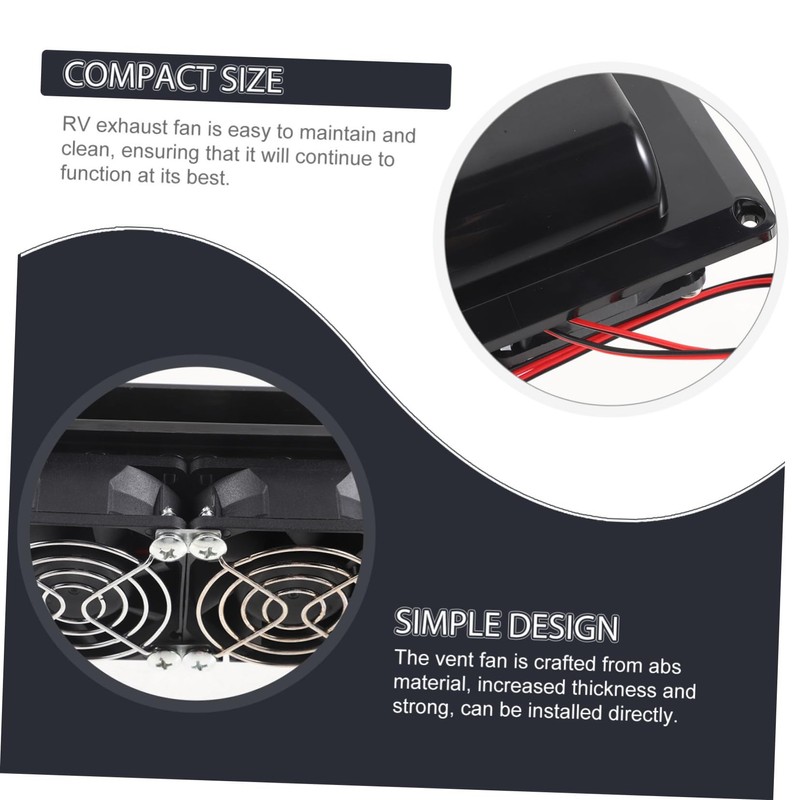 ULTECHNOVO 12 Car Ventilating Fan RV Exhaust Vent Caravan Air