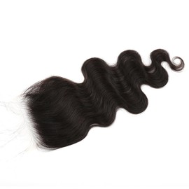 4 * 4 HD Lace Closure Pre Plucked Skinlike Lace Hair Pieces With Baby Hair Natural Color Body Wave 14"