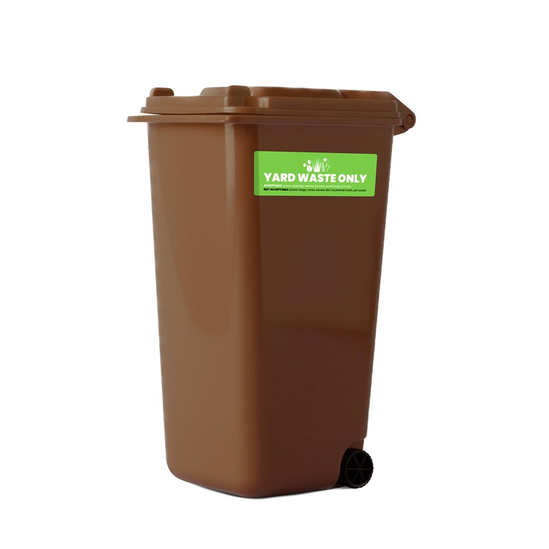 Yard Waste Sticker - Yard Waste Bin Sign - with