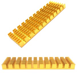 OINVMEIO 2 pcs Applicable m. 2 nvme ssd 2280 Heatsinks Gold