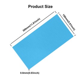LAVMHAB Aluminium Plate 300 mm x 150 mm (30 cm x 15 cm), 0.8 mm Thick Aluminium Plates Aluminium Sheet with Protective Film Aluminium Sheet Silver Aluminium Plate for DIY Crafts (Pack of 2)