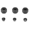 6Pcs Router Collet Adapter Carbon Steel 6mm 6.35mm 8mm Set