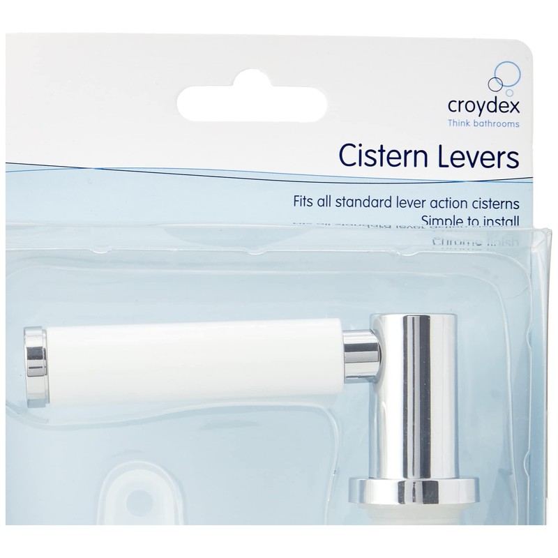 Croydex Blanc Cistern Lever, Chrome/White