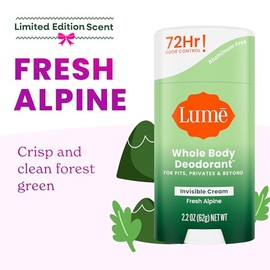 Lume Desodorante natural – axilas y partes privadas – Sin aluminio, sin bicarbonato de sodio, hipoalergénico y seguro para pieles sensibles – Paquete de dos barras de crema de 2.2 onzas (abeto plateado)
