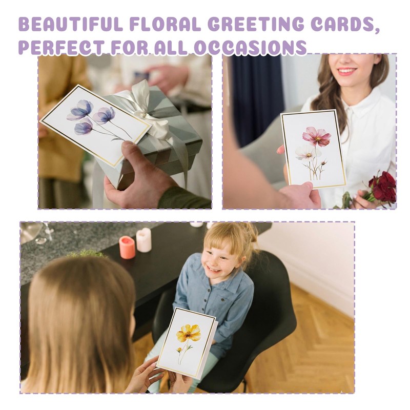 Tlenpo 40 Pack Blank Cards with Envelopes & Stickers