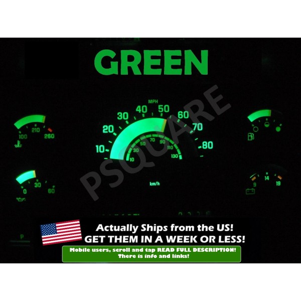 Unbranded Speedometer Speedo LED Dash Bulbs Green For Chevy GMC