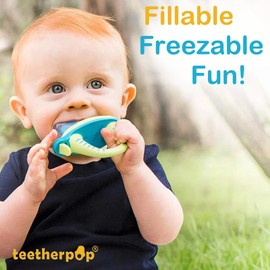 Teetherpop - Fillable Freezable Baby Feeder for Breast Milk, Fine Purees, Smoothies, and More (FuchsiaPink)