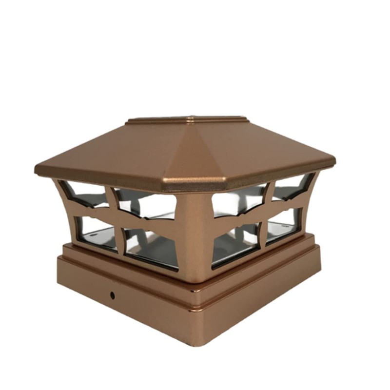 JAYXC HOME 4-Pack Solar Unique Charm Outdoor Post Cap LED