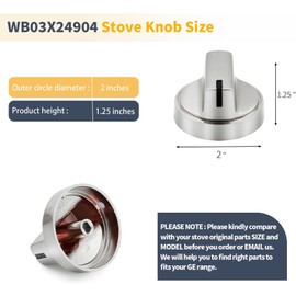 Allstare WB03X24965 Stove knobs Replacement Parts for GE Stove Parts Burner Knobs KIP 5J73 191D8446 WB03X24904 GE Gas Range Parts Stove Control Knobs GE Cooktop Knobs 5 Pcs