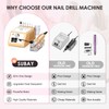 Subay Professional Electric Nail Drill Machine, 30,000RPM Electrical Nail Efile