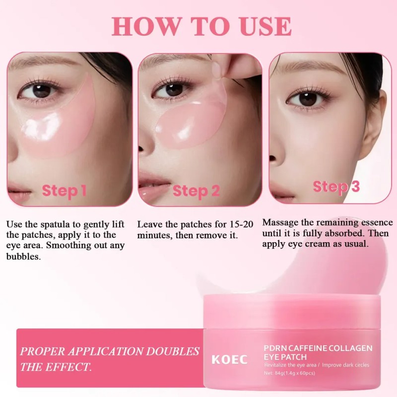 Collagen Eye Patch With Pdrn & Caffeine, Gel Eye Patches