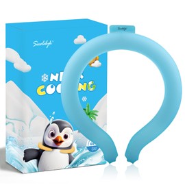 Kids Neck Cooling Tube with Insulated Bag, Ice Cooler Ring for Kids Wearable Body Cooling Products for Outdoor Indoor, Neck Coolers for Summer Hot Weather (Blue)