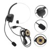 KOMBIUDA Single Ear Headset with Microphone Practical Wired Headphone for