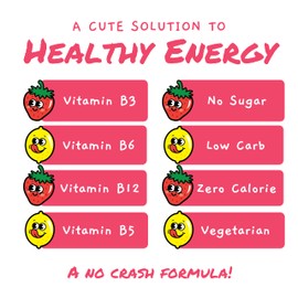 Teacher Power (The Original) in Strawberry Lemonade Sugar Free Energy Drink 70/servings per Jar 100mg Caffeine with B Vitamins