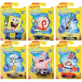 Hot Wheels Spongebob 20 Best Year Ever 6 Car Bundle Set