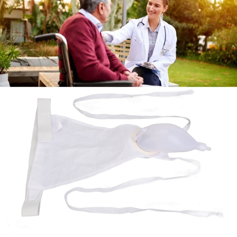 Men Urine Collector Bag Reusable Urinal Pee Holder 1000mL Wearable