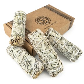 MUT22 4 White Sage Premium Californian, 100% Natural and Cleansing, Ideal for Spiritual and Energetic Rituals