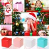 uxcell 25 Pcs Pink Gift Boxes, 4"x4"x4" Kraft Paper Candy