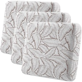 Fuloon Sofa Seat Covers Soft Knitted Sofa Seat Cover Couch Covers Replacement Sofa Settee Cushions Cover Washable Slip Covers, Set of 3, Coffee Reed