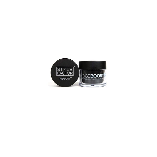 Style Factor Edge Booster Hideout Hair Pomade Hold Color Gel 0.8oz Natural Black (Natural Black)
