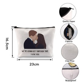 VAMSII TV Show Merchandise We're Gonna Get Through This. I Love You Zipper Pouch Makeup Bag (I LOVE YOU)