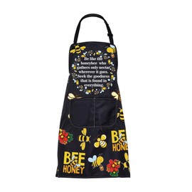 ENSIANTH Honey Bee Apron for Women Men With Pocket Bumble Bee Apron Bee Kitchen Cooking Chef Apron Bee Gifts for Bee Lovers Apron (bee apron)