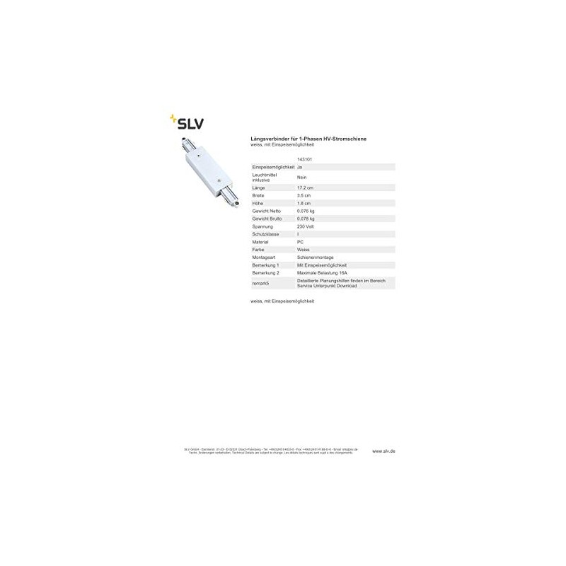 SLV L NGSVERBINDER F R 1-PHASEN HV-STROMSC
