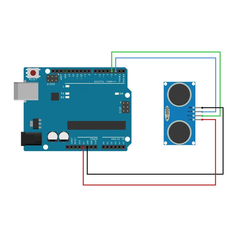 APKLVSR Ultrasonic Module, Ultrasonic Sensor Module, Rangefinder Sensor for Arduino
