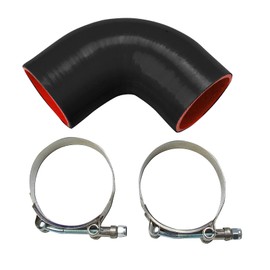 Smileracing 90 Degree Elbow 3-Ply High Performance Coupler Silicone Hose for Vehicle with T-Bolt Clamp (3.5''(89mm))