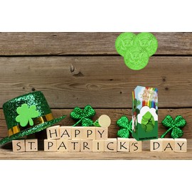 Fruidles St. Patrick's Day White Milk Chocolate Coins, Green Foil Design Chocolate Gelt in Leprechaun Box, Dairy Milk Chocolate, Kosher Dairy (Half-Pound)