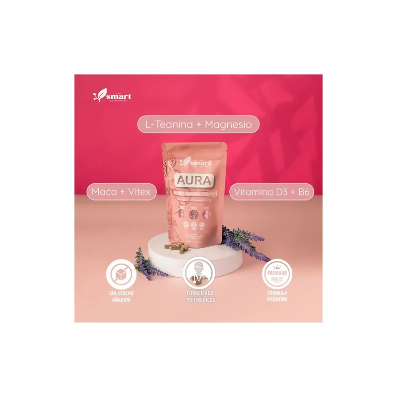Aura Fórmula Botánica Femenina Con Maca Y Vitex 90 Cápsulas