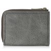 Edwin Men's Coin Purse, Metal Plate, Grain Leather, Card Storage,