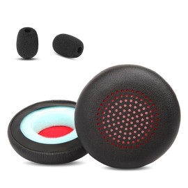 HC6 HC5 Ear Pads, HAIZEEN Ear Pads Compatible with MPOW HC5 HC6 Noise Cancelling Headsets Ear Pads Replacement Cushion (Protein Leather/Memory Foam)