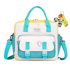 Kawaii Backpack Cute Tote Bag Girl School Crossbody Shoulder Bag with Kawaii Accessories Multi Purpose (Green)