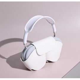 Case for AirPods Max, Cute Cover with Key Loop, Soft Lining, Anti-Dust and Scratch, Portable Travel AirPod Max Case (Pure White)