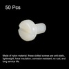 sourcing map Nylon Machine Screws, M6x12mm Slotted Pan Head Fasteners