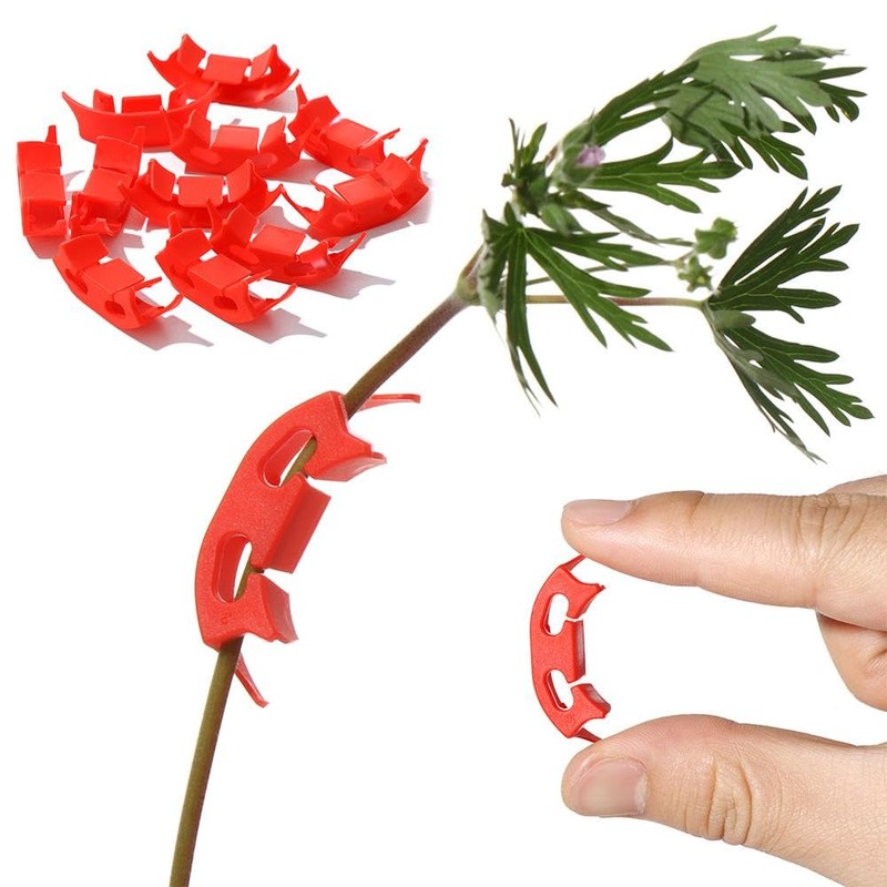 Upluckey 100 Pcs 90 Degree Plant Bender Reuseable LST Clips