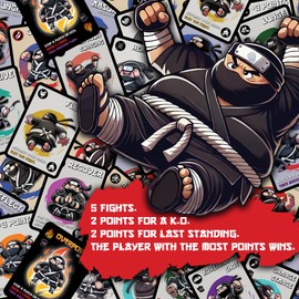Worgan Games Punchy Kicky - Fighting Strategy Card Game | Fun for friends & Family | 3-6 Players | Ages 8+ | Tactical Punching and Kicking Action