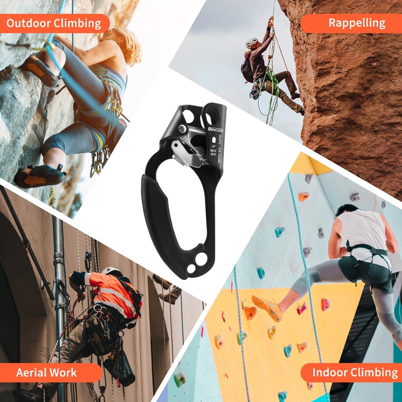 NewDoar Left Hand Ascender Rock Climbing Tree Arborist Rappelling Gear