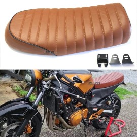 JMTBNO Motorcycle Cafe Racer Flat Brat&Hump Saddle Seat For Honda CBR600F2 CBR600F3 F4