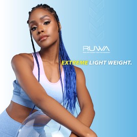 Sensationnel Ruwa prestretched braiding hair - 3x ruwa 48 inch 24 folded water repellent fast dry sports braid - 3x Ruwa 24 inch (1 pack, blue)