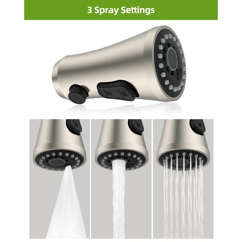 Hygie Rinse Universal Kitchen Faucet Head Replacement - 2.5GPM with