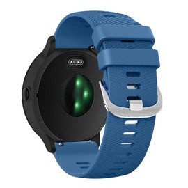 Band Compatible for Garmin Vivoactive5/Vivoactive3 Band/Venu Sq/Venu Sq2/Venu/Venu 2 Plus/Vivomove Sport Replacement Band,20mm Flexible Silica Gel Wristband (Dark Blue)