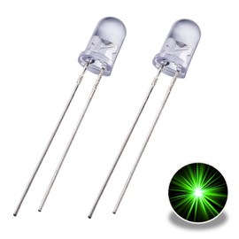50 x Green 3mm Ultra Bright LEDs Clear LED Bulb | UMTMedia®