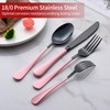 Onlycooker 20-Piece Black and Red Silverware Set 18/0 Stainless Steel