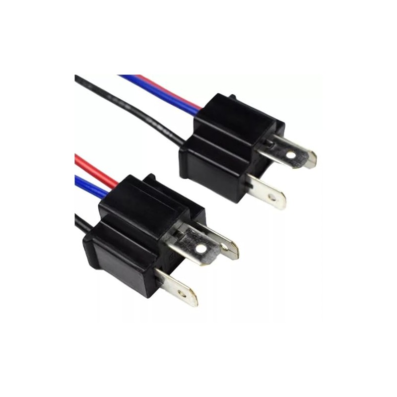 2x Headlight 9003 H4 3 Pin Male Connector Plug Wire