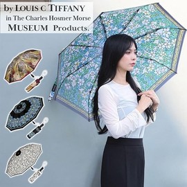 RainCaper L.C. Tiffany Folding Umbrella, Floral Pattern, Museum of Art, For Both Sunny and Rainy Weather, Folding Umbrella, Automatic Opening/Closing, Women's, Genuine Product, Stained Glass Umbrella
